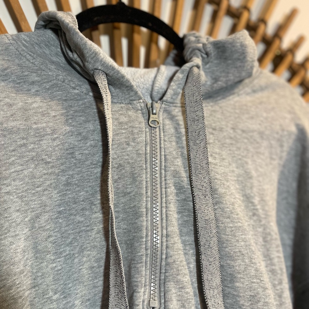 Free People Movement Grey Pullover Quarter Zip Hoodie Sweatshirt Dolman Slv S - Picture 4 of 16